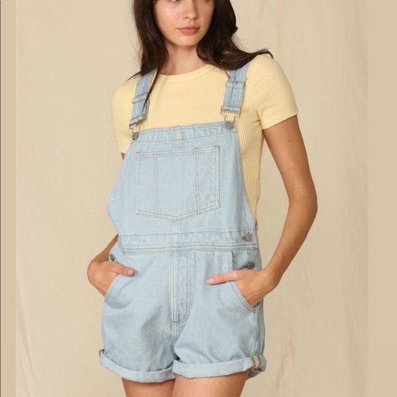Denim - denim short overalls✨